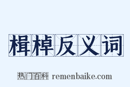 楫棹反义词是什么意思的图片